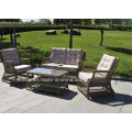 Tea Table&Chairs Outdoor Garden Steel Frame Rattan Furniture